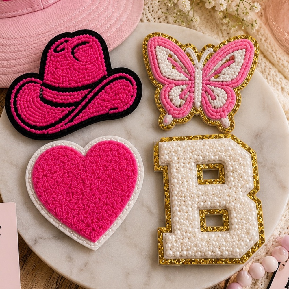 Pink Western Trucker Hat Patches | Coquette Cowgirl | Patch Bundle